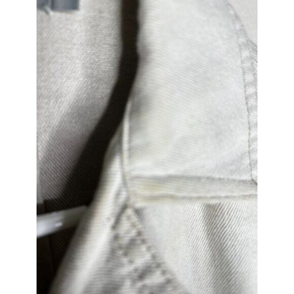 $395 VINCE Linen Italy Cropped Button-front Utility Jacket In Chalk Petite XS - Picture 14 of 16